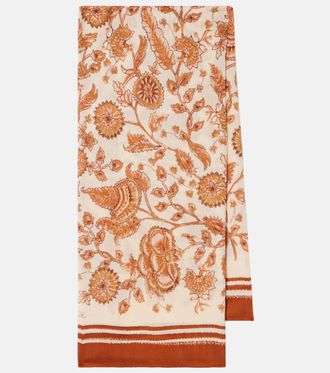 Loro Piana Floral cashmere and silk scarf