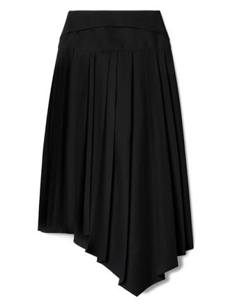 Off-white Pleated Asymmetric Skirt - Black