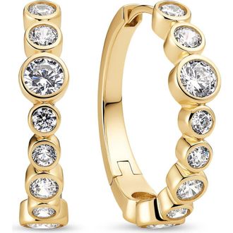 Sif Jakobs Jewellery Earrings Sardinien Creolo in 18K Gold Plated /White at Nordstrom