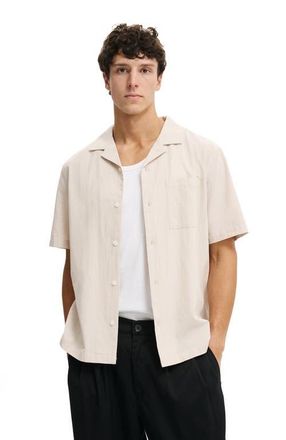 Cotton On Mens Riviera Short Sleeve Shirt in Taupe at Nordstrom, Size X-Small