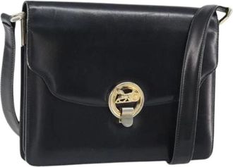 Celine Pre-owned Cross Body Bags, female, Black, Size: ONE SIZE Pre-owned Leather Cross Body Bag