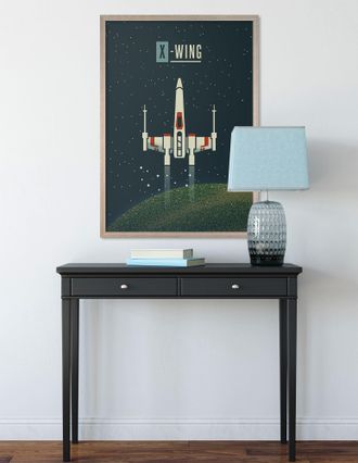 Komar Wandbild »Star Wars Geeky X-Wing« Disney Set, 1 Stk. tlg. 30 x 40 cm (Breite x Höhe) - Kinderzimmer, Dekoration