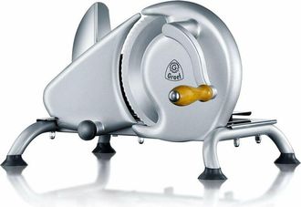 GRAEF H9EU H9 Affettatrice Manuale per Pane in Metallo Acciaio Inossidabile/Legno, Argento - Graef