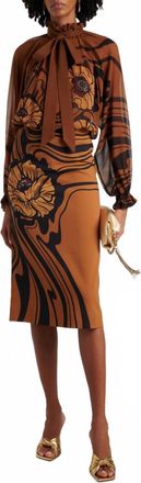 La DoubleJ Pencil Skirt In Big Blooms Placée