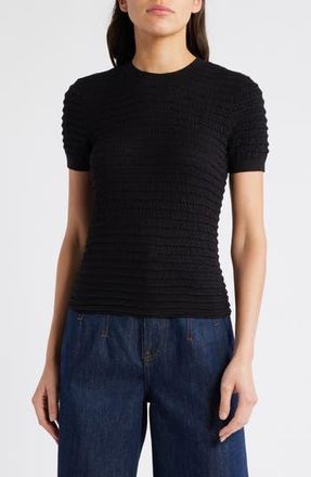 Frame Denim Smocked Silk Blend Sweater in Black at Nordstrom Rack, Size X-Large
