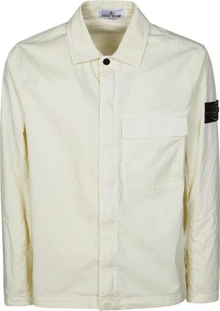 Stone Island Camicia - Heren - Casual Overhemden - Wit - S - Overhemden