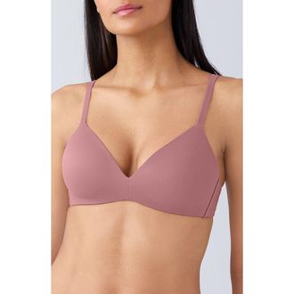 Wacoal How Perfect Wire Free T-Shirt Bra in Rose Brown at Nordstrom, Size 32Ddd