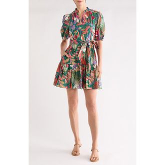 Vince Camuto Balloon Sleeve Minidress in Green at Nordstrom Rack, Size 14