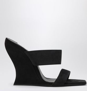 Alaia Wave mules in black suede