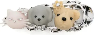 Yvmin Crystal-embellished Animal Hair Clip