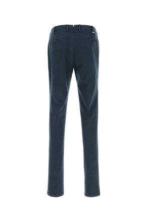Pantaloni Torino Mens Navy Blue Stretch Cotton Pant Y370 Exterior: Elastane Pantaloni Trousers