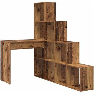 vidaXL Vidaxl - Scrivania ad angolo Legno vecchio 101,5 x 149,5 x 149,5 cm