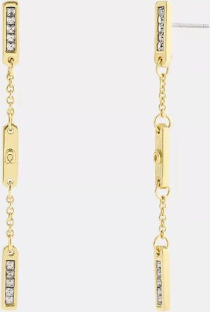 Coach Signature Bar Chain Linear Earrings