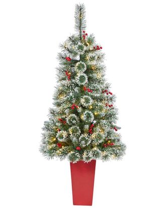 Nearly Natural 52In Frosted Swiss Pine Artificial Christmas Tree