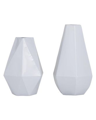 CosmoLiving by Cosmopolitan Cosmoliving By Cosmopolitan Set Of 2 Geometric Vases