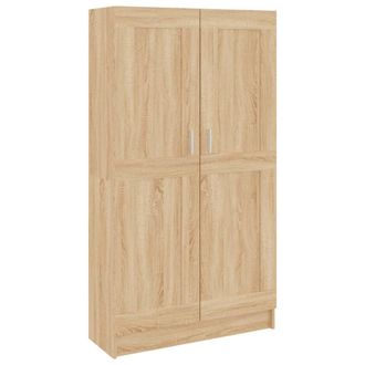 vidaXL Armario De Libros Contrachapada Color Roble 82,5x30,5x150 Cm Vidaxl
