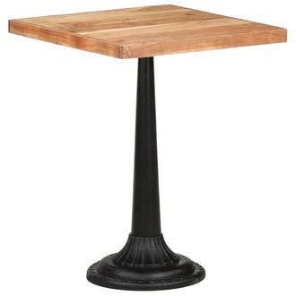 Berkfield Home Bistro Table 60x60x76 cm Solid Acacia Wood in Brown | Size: 60 x 60 x 76 cm
