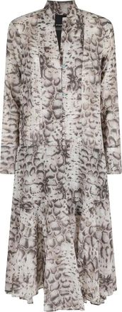Pinko Midi Jurk Bassano - Dames - Casual kleedjes - Grijs - XS - Kleedjes