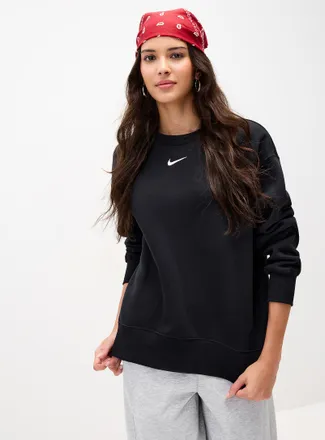 Nike Womens Central logo drop-shoulder sweatshirt