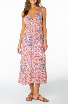 Roxy Warm Rays Midi Dress in Spice Rout at Nordstrom, Size X-Large