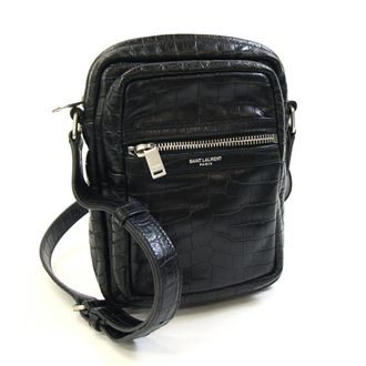 Saint Laurent Black Leather Shoulder Bag (Pre-Owned)