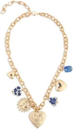 Saachi Mixed Charm Shaker Necklace in Gold at Nordstrom Rack