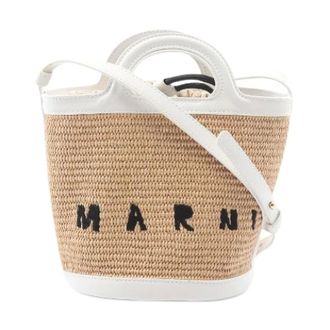 Marni Pre-owned Tropicalia Basket BAG Small nylon leather cotton 2way shoulder bag - - Pre-owned - Donna - Beige - ONE SIZE