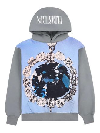 Pleasures graphic pullover hoodie - men - Cotton/Polyester - M - Grey