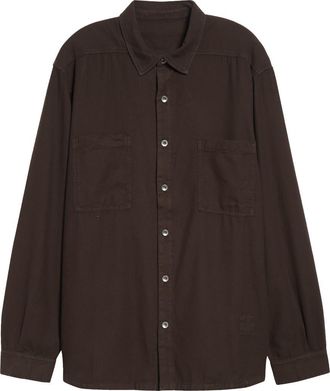 Rick Owens Darkshadow Jumbo Overshirt in Dark Dust at Nordstrom, Size X-Large