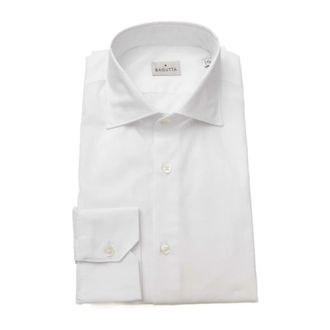 Bagutta Formele Franse Kraag Shirt - Heren - Zakelijke Overhemden - Wit - XL - Overhemden