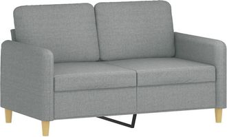 vidaXL Sofá de 2 plazas de tela gris claro 120 cm Vidaxl