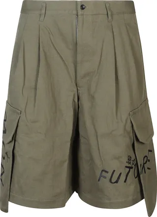 Comme Des Gar&ccedil;ons Urban Graffiti Bermuda Cargo Shorts