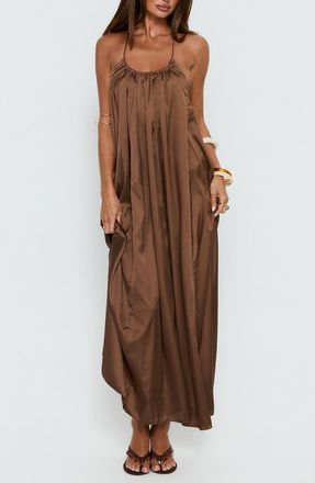 Princess Polly Seatides Scoop Maxi Dress in Chocolate at Nordstrom, Size 6