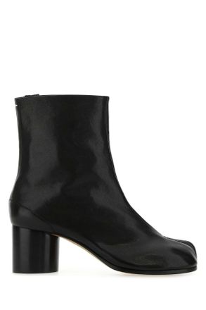 Maison Margiela Black Leather Tabi Ankle Boots