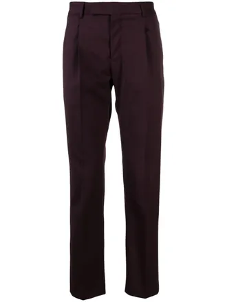 Pantaloni Torino straight-leg trousers - men - Virgin Wool/Spandex/Elastane - 54 - Purple