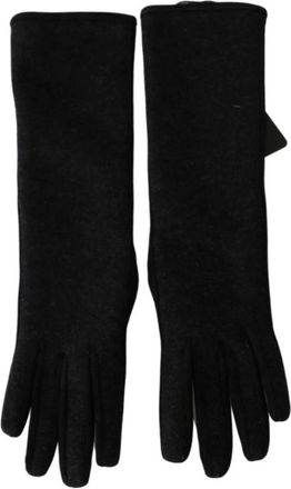 Dolce & Gabbana Wanten tot halverwege de arm - Dames - Handschoenen - Zwart - ONE Size - Wol - Accessoires