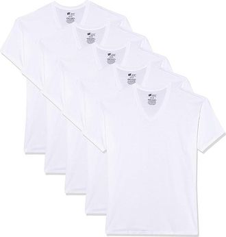 Hanes Ultimate(r) Comfortsoft(r) V-Neck Undershirt 6-Pack Mens Clothing White : MD, Cotton