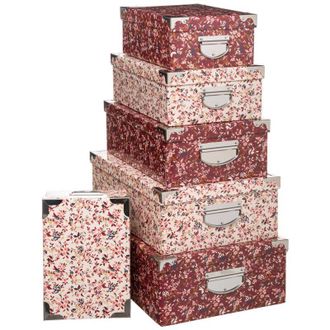 5five Simply Smart 5five Simply Smart - 6 Cajas Delicatesse Esquinas De Metal Rosa - 5five
