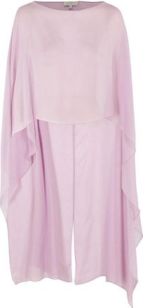 Antonelli Cropped Semi-Transparent Silk Shrug With Asymmetric Hemline