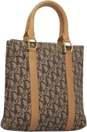 Dior Pre-owned Handbags, female, Brown, Size: ONE SIZE Pre-owned Vintage Trotter Canvas Hand Bag