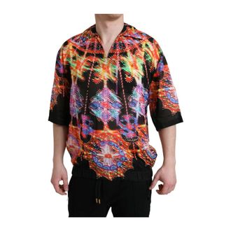 Dolce & Gabbana Heren, Overhemden, Veelkleurig, Maat: S Katoen