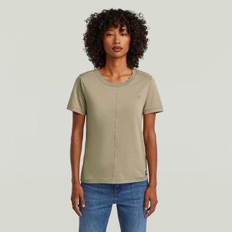 G-Star Front Seam T-Shirt - Beige - Dames