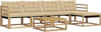 vidaXL Conjunto De Sof&aacute;s De Exterior 6 Uds. Y Beige Vidaxl