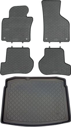 OEM Volkswagen Golf V 1k Hatchback De 10/2003 A 2008. Juego De Alfombrillas De Goma Para Coche Y Alfombrilla Para Maletero