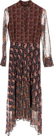 Altuzarra Lakshmi Paisley-Print Pliss&eacute; Dress In Multicolour Polyester