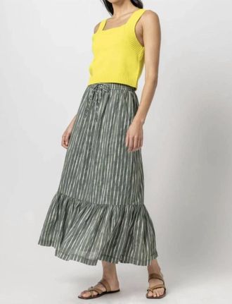 Lilla P Sweater Tank Top In Lemon Lime