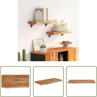 vidaXL Mensola in legno - Mensola a Muro 60x30x2,5cm Rettangolare Legno Acacia Bordi Vivi
