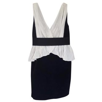 Notte By Marchesa Marchesa Notte black and white peplum dress Size L