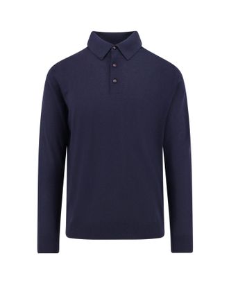 Kiton Ciro Paone Wool Polo Shirt-Uomo