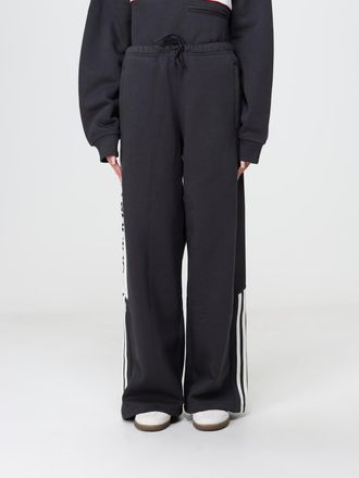adidas Pantaloni jogging wide leg in misto cotone con coulisse